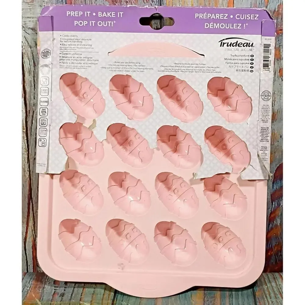 Trudeau Silicone Easter Egg‎ 16-Cupcake Pan Mold